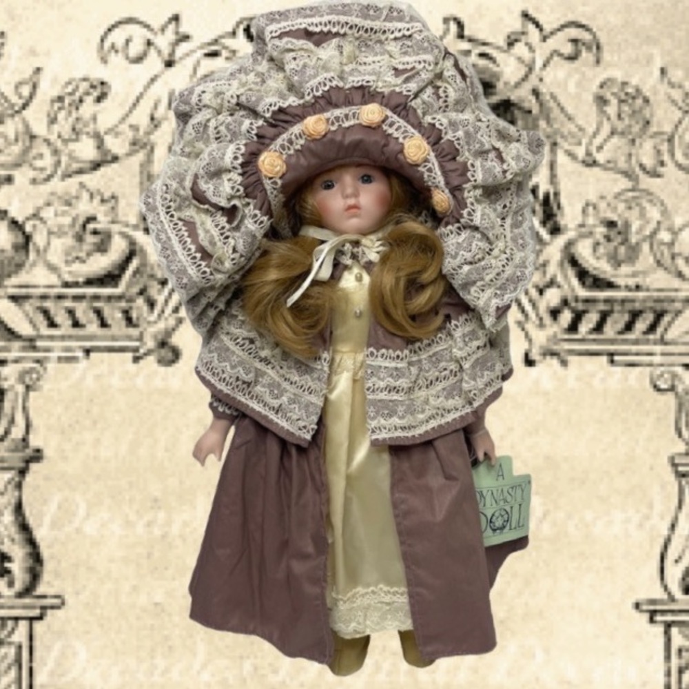 Vintage Victorian Doll Leanne Dynasty Doll Collection Ribbons & Lace Cottagecore